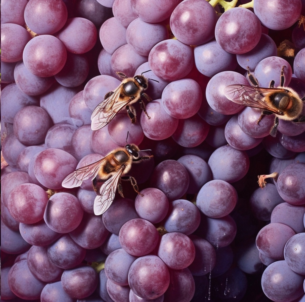 Для привлечения пчел. Какой цвет привлекает пчел и ОС. Виноград у которого виноградина с пушинами нарисовать.